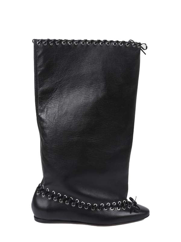 All-In Black Middle Boots