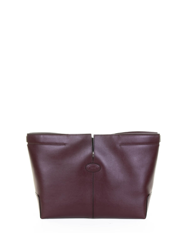 Tod'S Burgundy Tote Bags