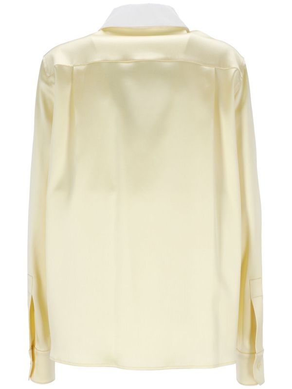 Collar Detail Silk Shirt