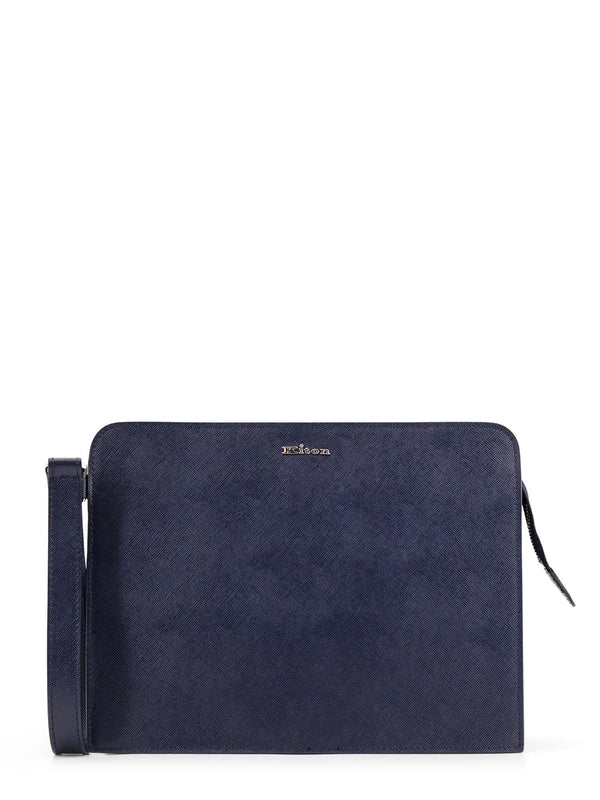 Kiton Navy Clutch Bags