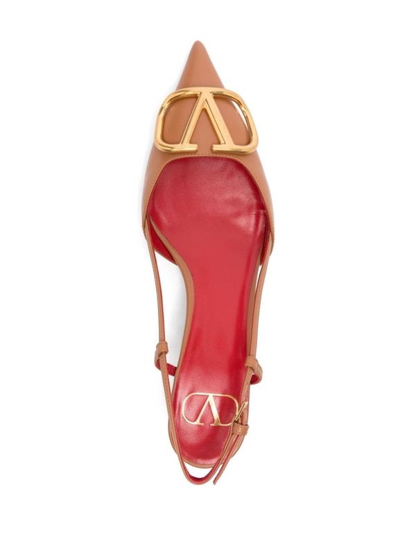 V Logo
  Decorated Leather Sandal Heels