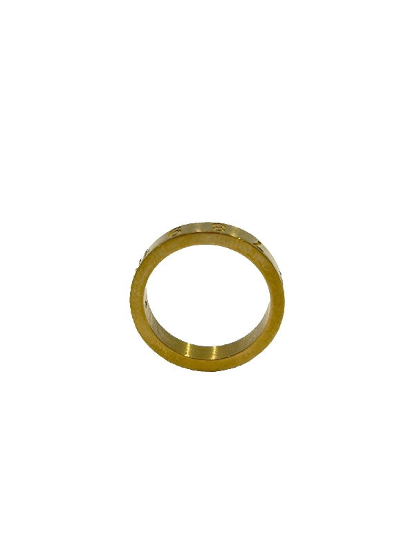 Goldtone Silver Numbering Ring