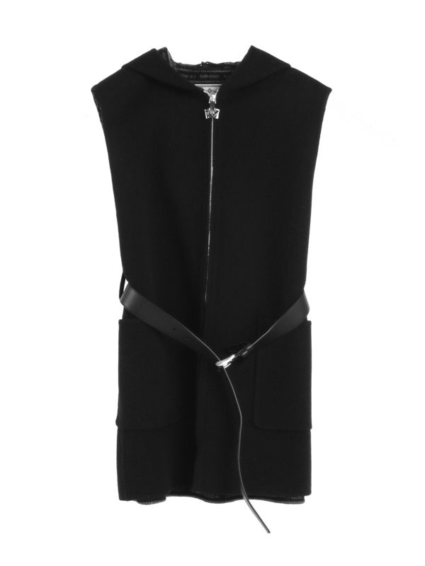 Belt Detail Hooded Best Coat