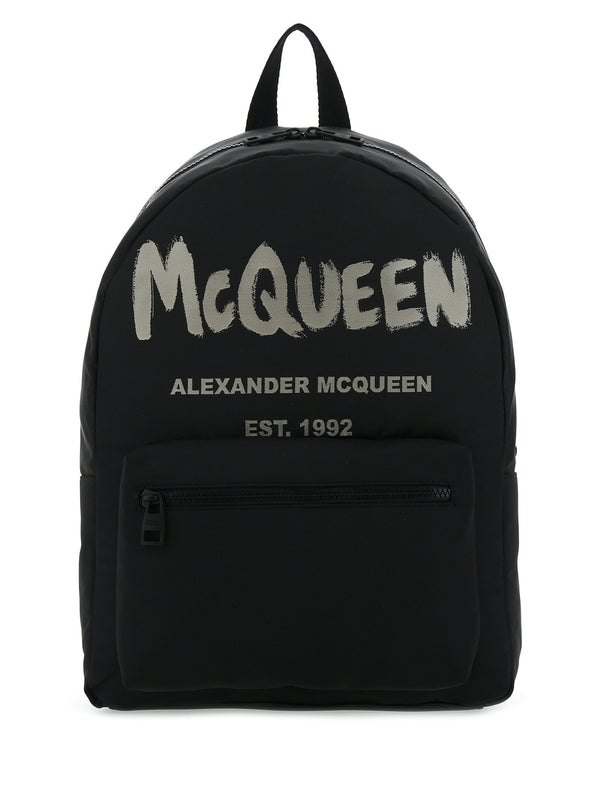 Alexander Mcqueen Black Backpacks