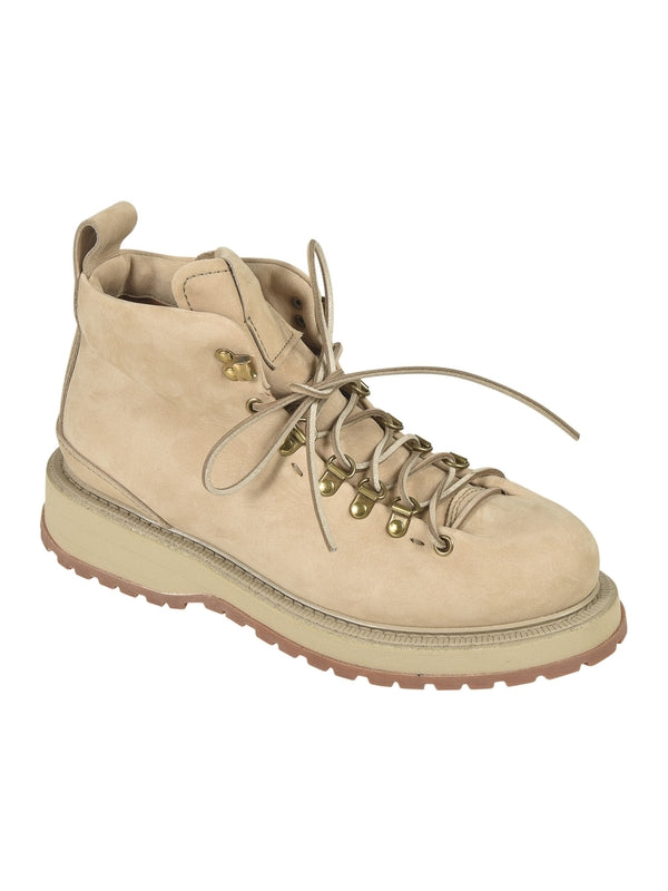Buttero Beige Lace-Up Boots