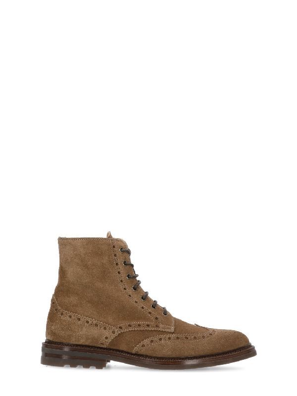 Suede Leather Lace-up Boots