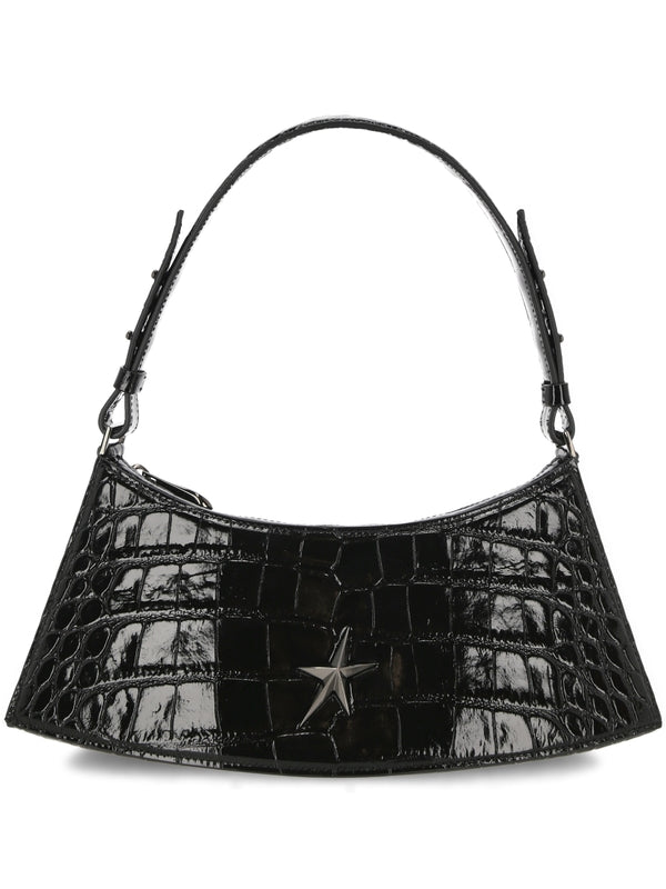 Zenith Metal Logo Leather Shoulder Bag