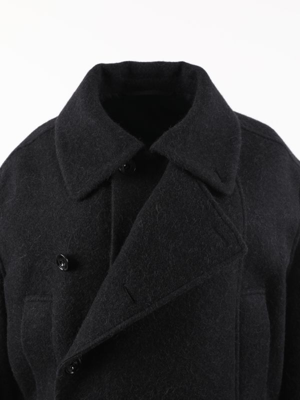 Asymmetric Wool Alpaca Short Coat