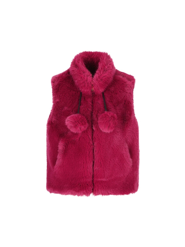 Fake Fur Vest Jacket - Jente