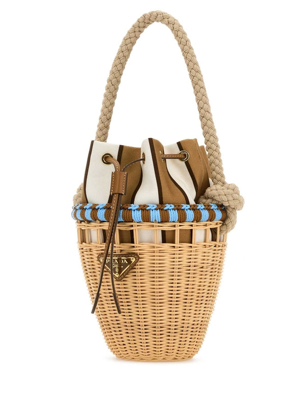 Wicker Mini Bucket Bags