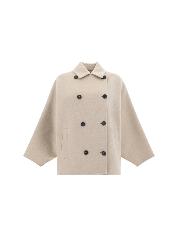 Wool Cashmere Double Peacoat