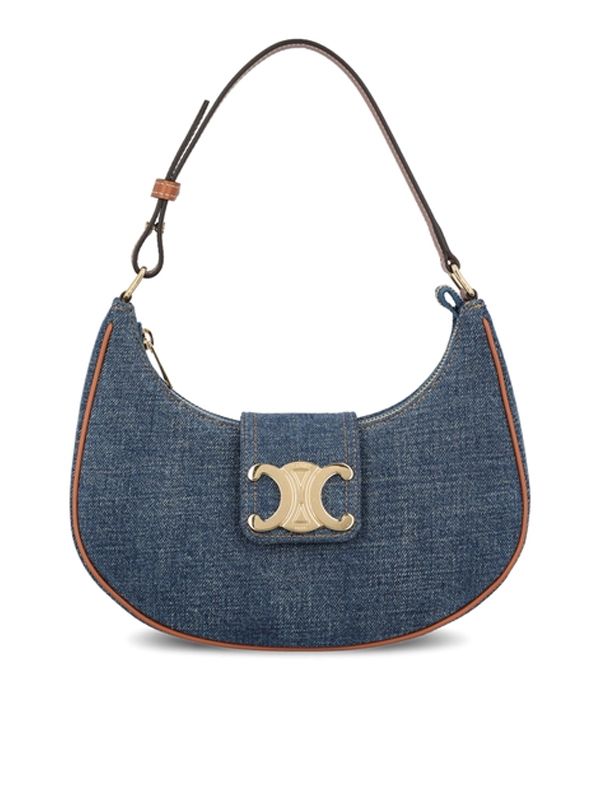 Ava Triomphe Denim Medium Shoulder Bag