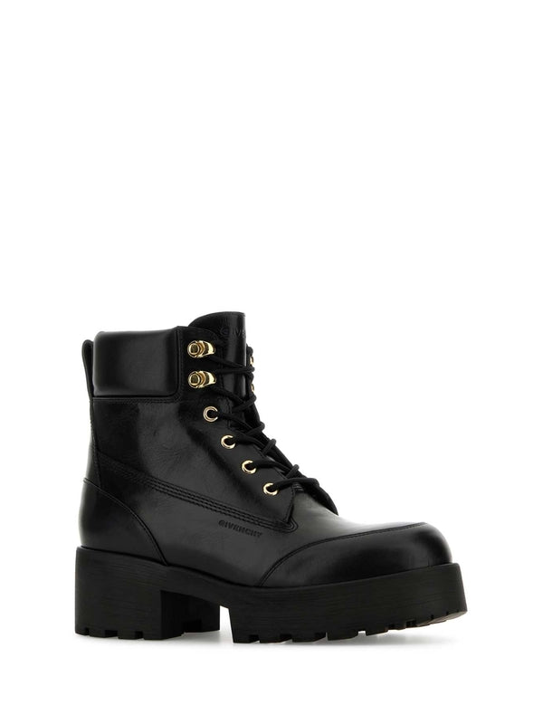 Leather Lace-Up Boots