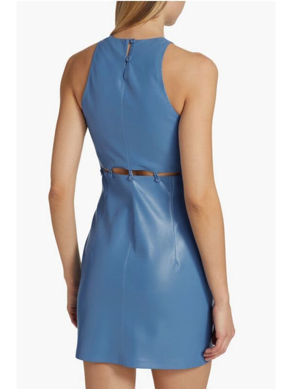 Layan Faux Leather Sleeveless Dress