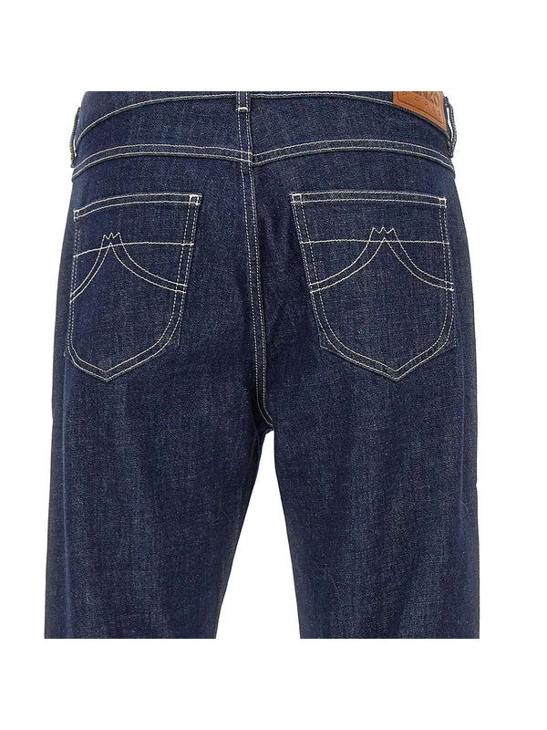Straight Cotton Denim Pants