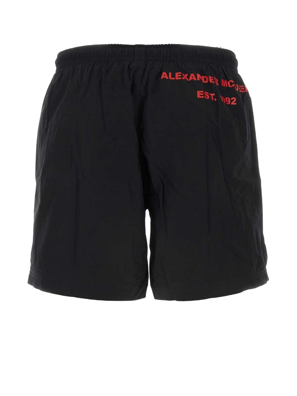 Alexander Mcqueen Black Swim Shorts