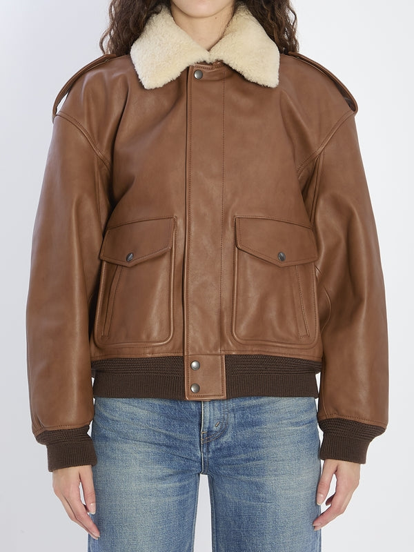 Saint Laurent Brown Bomber