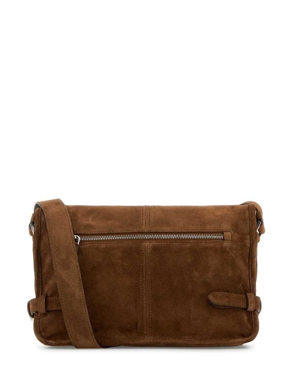 Triangle Logo Suede Cross Bag