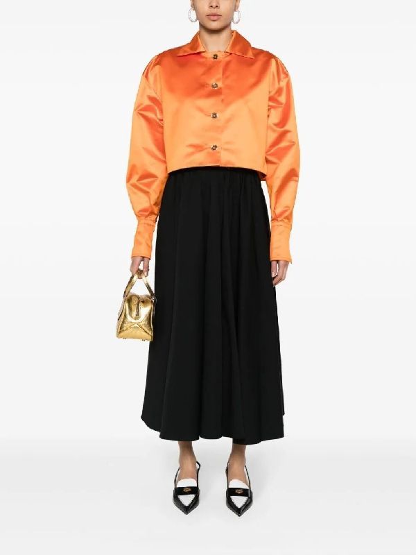 Cotton Gabardine Volume Skirt