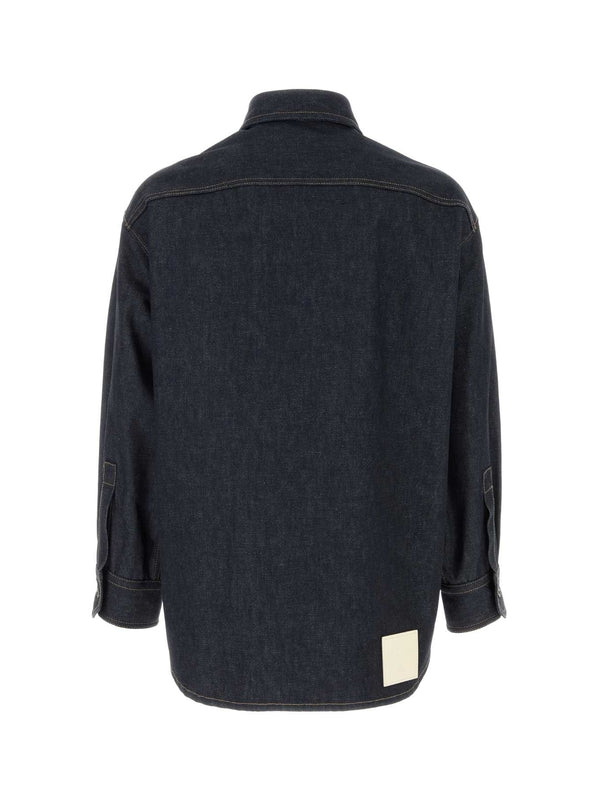Back Logo Patch Denim Shirt