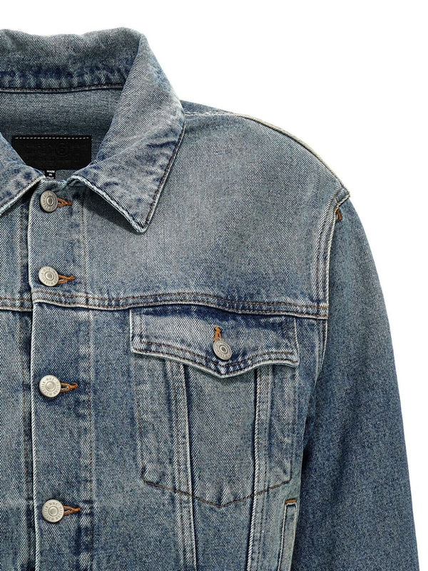 Back Stitch Wash Cotton Denim Trucker Jacket