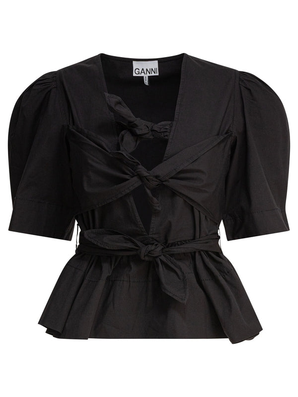 Bow Detail Cotton Blouse