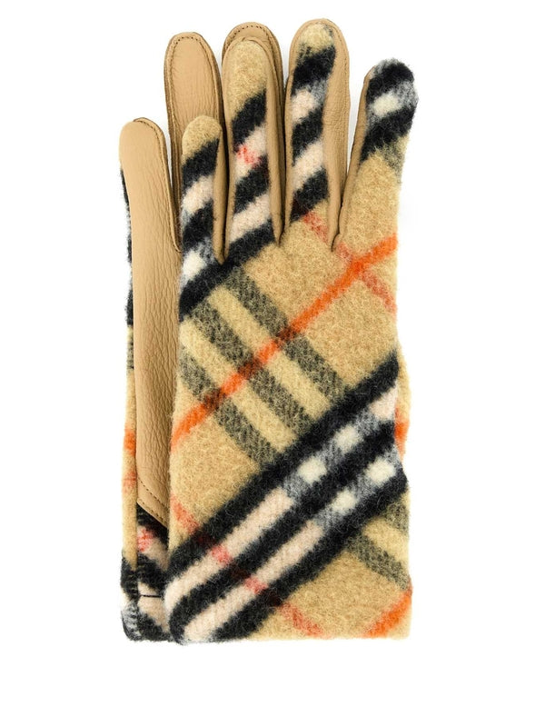 Check Pattern Wool Gloves