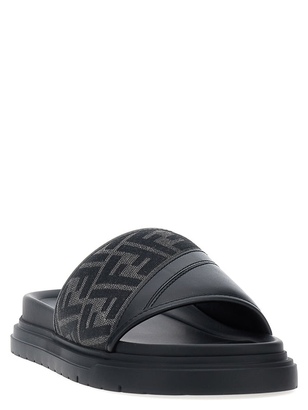 Fendi Black Slides