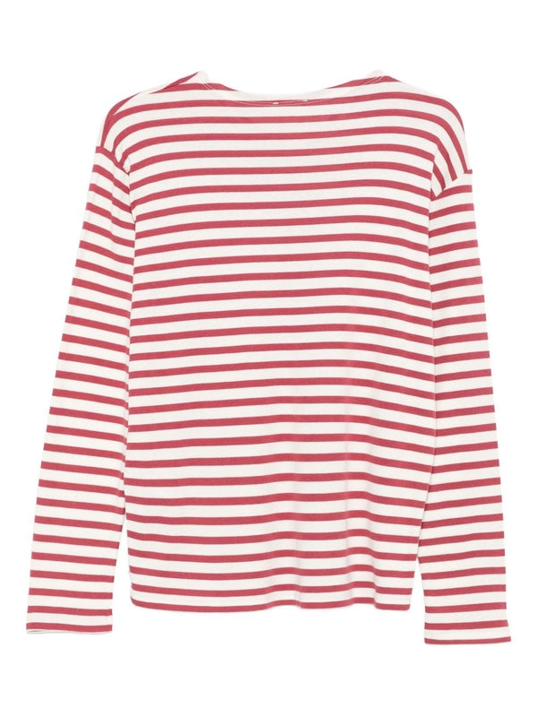 Closed Red Long Sleeve Top