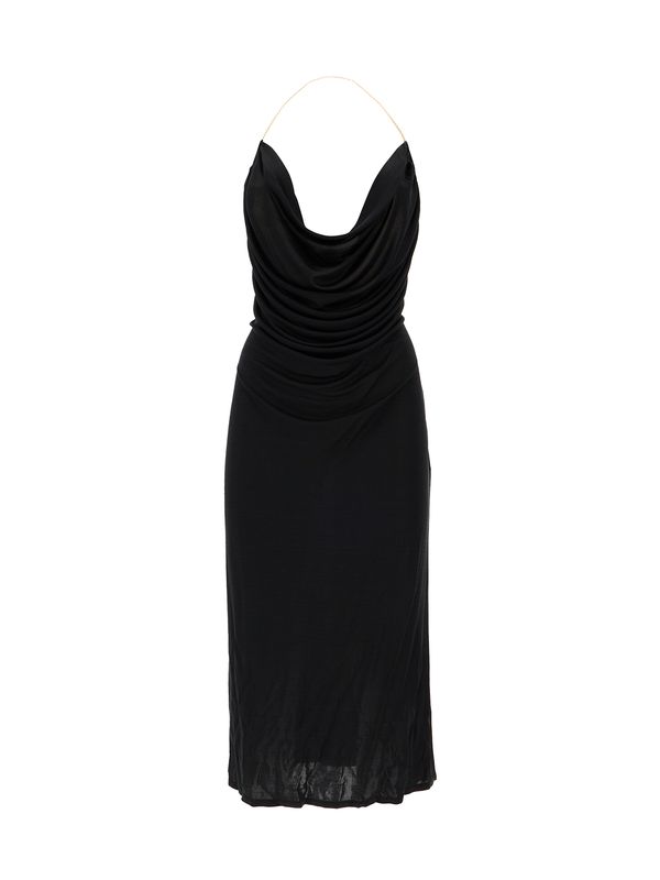 Back Chain Detail Draped Dress