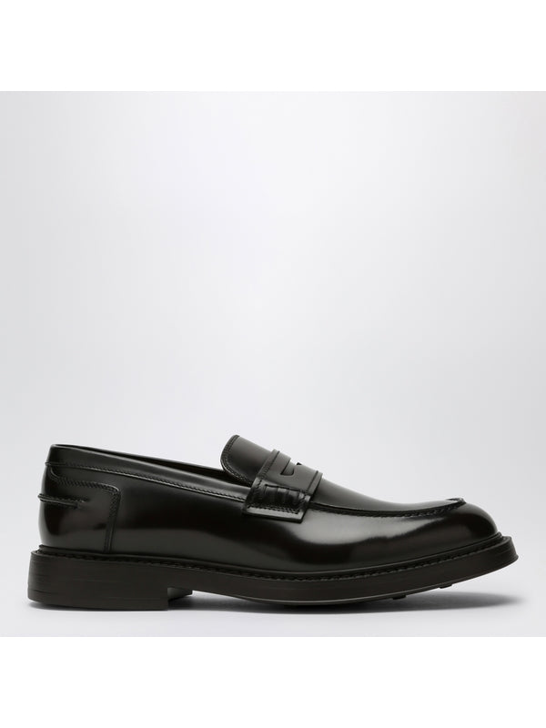 Black Leather Loafers