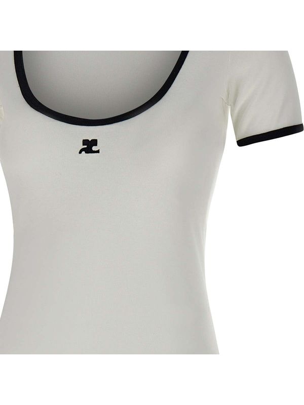 Logo Detail Cotton Short Sleeve Dress