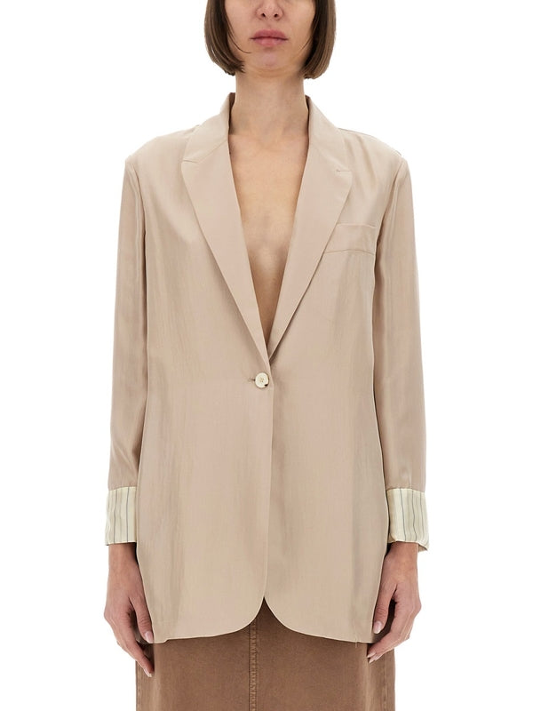 Single Breasted Silk Jacket