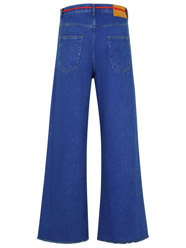 Blue Cotton Denim Pants