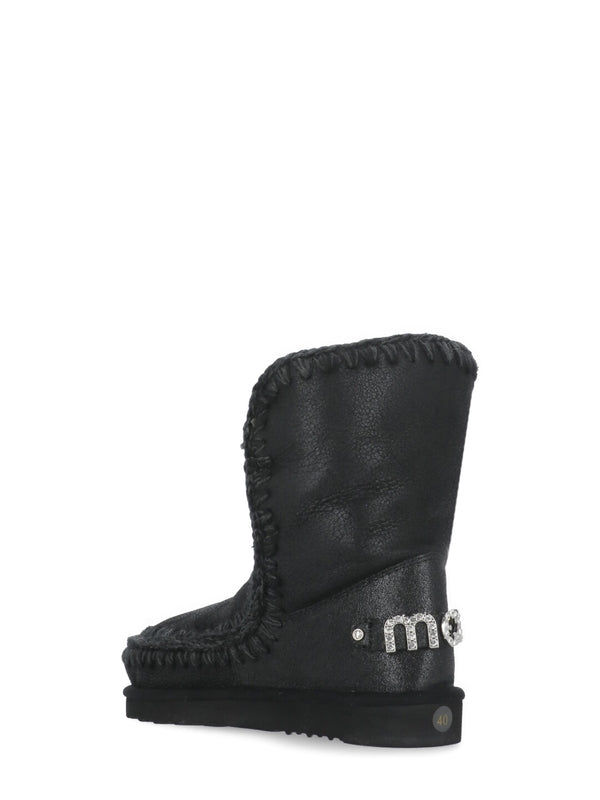 Eskimo 24 Rhinestone Logo Ankle Boots