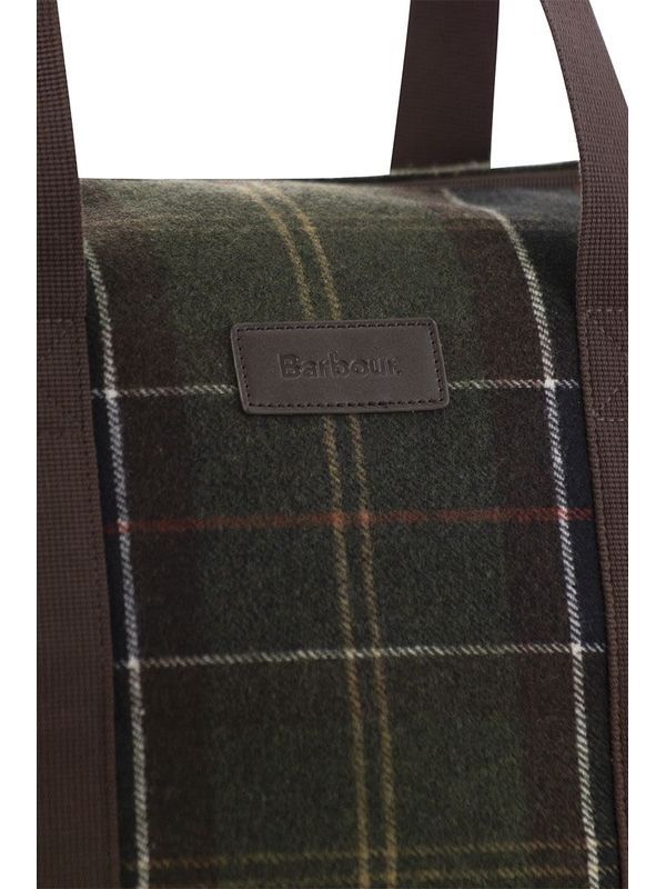 Logo Patch Tartan Check Duffel Bag