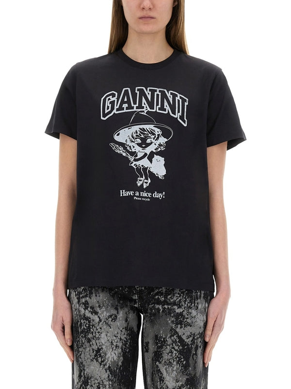 Witch Logo Printed Short Sleeve T-Shirt