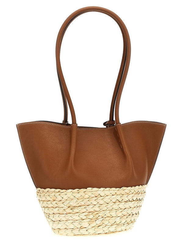 Bux Leather
  Raffia Small Tote Bag