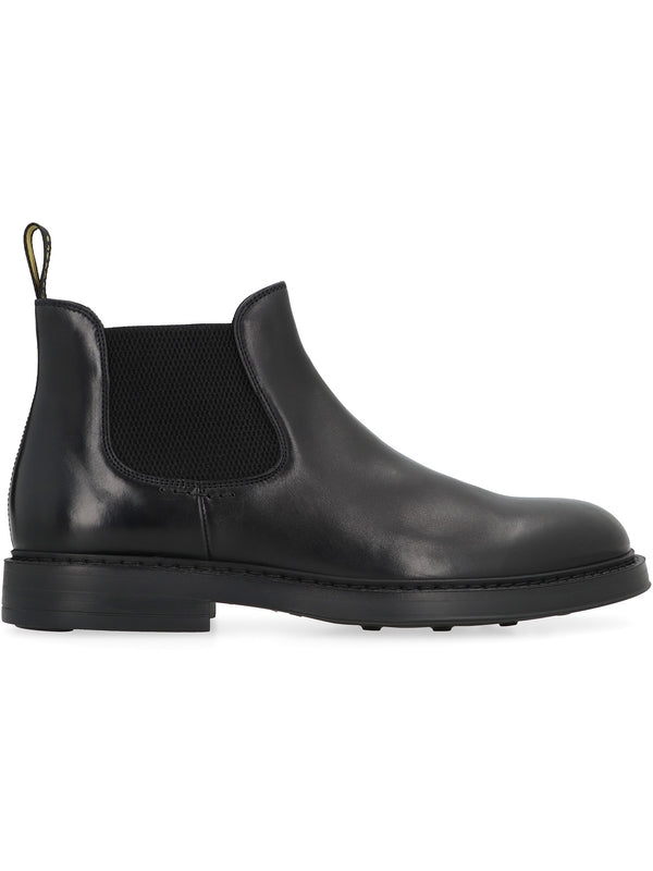 Black Leather Chelsea Boots