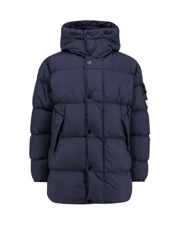 Wappen Patch Nylon Hooded Padded Jacket