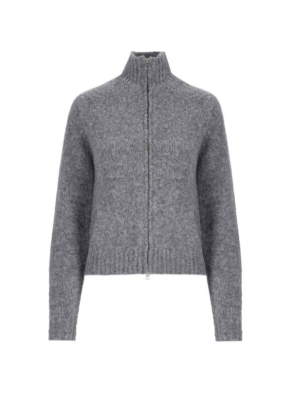 Stadium Zip-up Wool Blend Cardigan