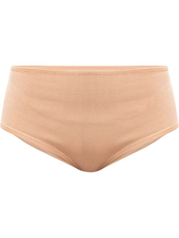 Beige Rib Stretch Underwear