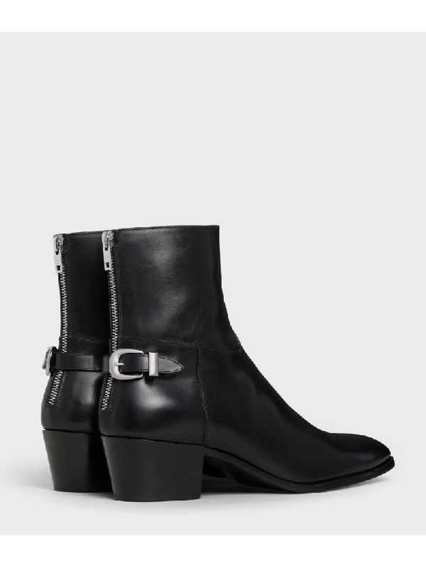 Buckle Leather Isaac Boots