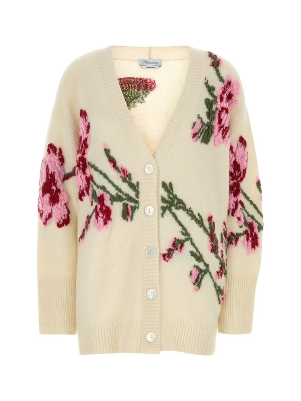 Flower Jacquard Cardigan