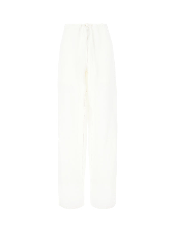 Long Patch Viscose Linen Pants