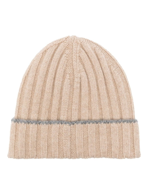 Cashmere Ribbed Beanie