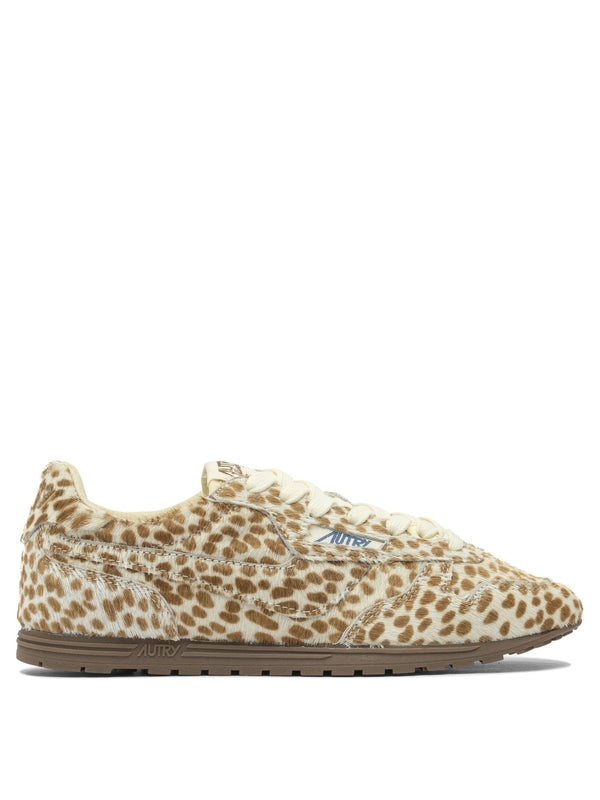 Autry Beige Low Top Sneakers