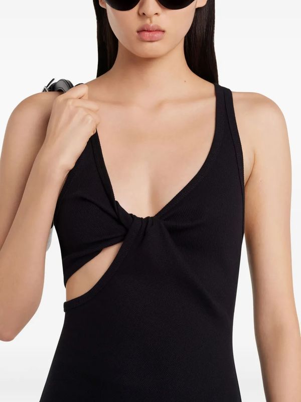 90s Cutout Cotton Mini Dress