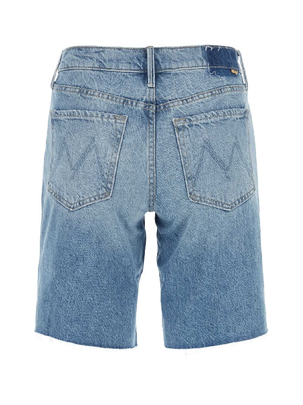 Logo Patch Cotton Denim Shorts