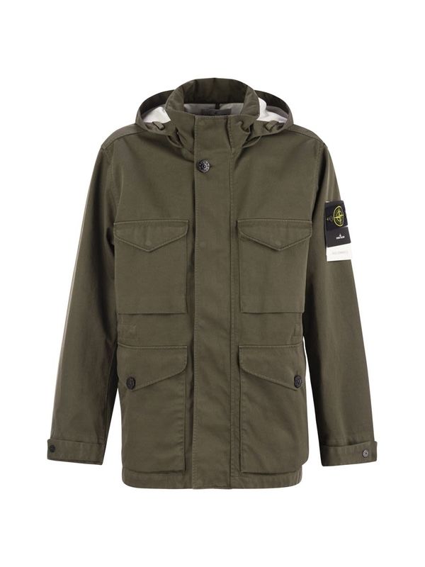 Wappen Patch Multi-pocket Hooded Jacket